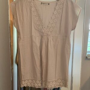 Women's Lace Trim Blouse